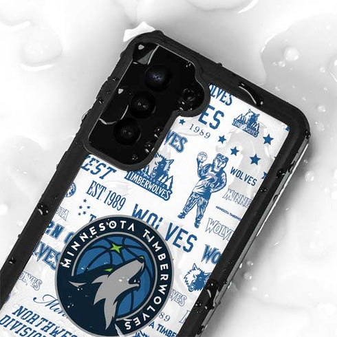 NBA Minnesota Timberwolves Historic Blast Galaxy S24 Waterproof Case